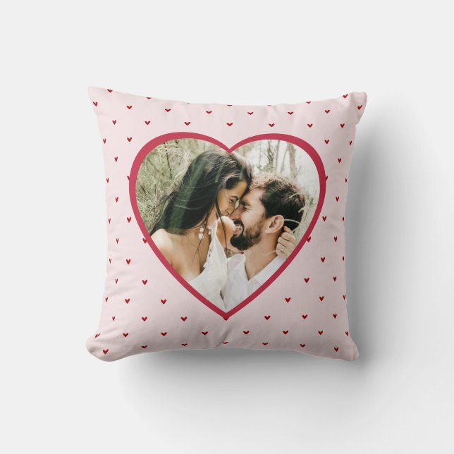 Almofada Valentine's Day Hearts Red Photo (Frente)