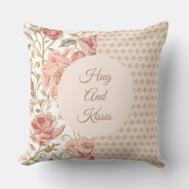 Almofada Valentine's Day, Hug and Kisses, Flowers, Pixels