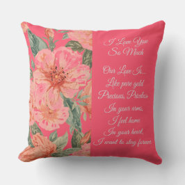 Almofada Valentines Day, I Love You So Much, Love Poem