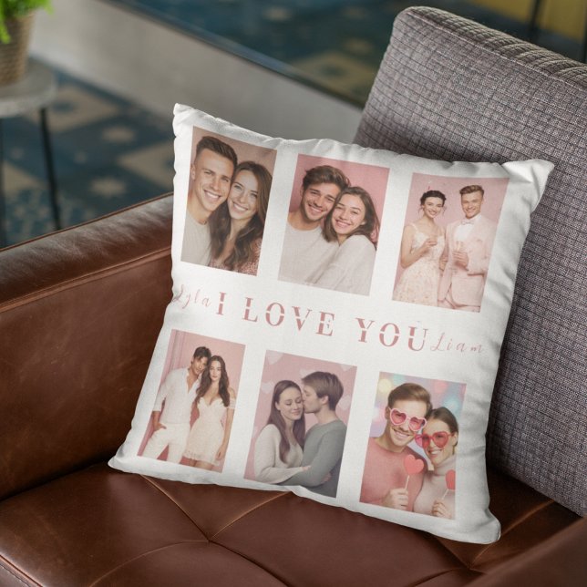 Almofada Valentine's Day Pillow | Custom Collage Photos (Criador carregado)