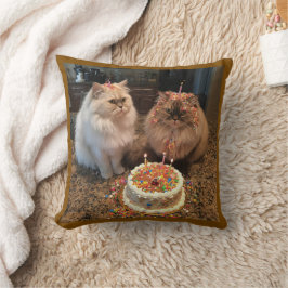 Almofada Vamos Celebrar! Travesseiro decorativo de Gato de 