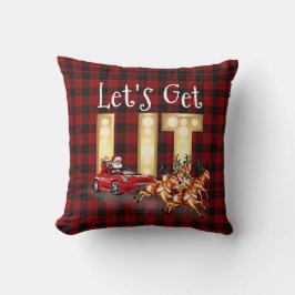 Almofada Vamos LIT Papais noeis Dirigem Um Carro Desportivo