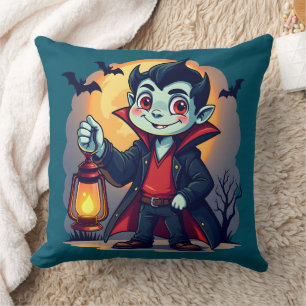 Almofada Vampiro bonito com Lanterna Kawaii Halloween