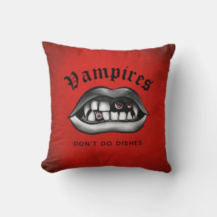 Almofada Vampiros Não Fazem Pratos Presas Engraçadas