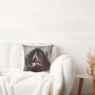 Almofada Vampy Boudoir Suíte Gothic Red Victorian Bedroom