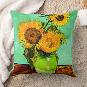 Almofada Van Gogh - Girassóis, Três,