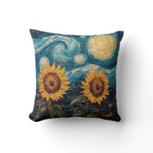 Van Gogh girassol e noite estrelada