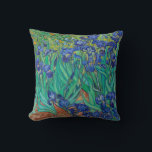 Almofada Van Gogh Irises. impressionismo floral azul<br><div class="desc">Travesseiro decorativo Van Gogh "Irises". Arte do impressionismo floral azul.</div>