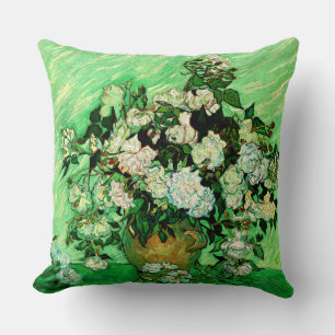 Almofada Van Gogh - Rosas Brancas, pintura famosa,