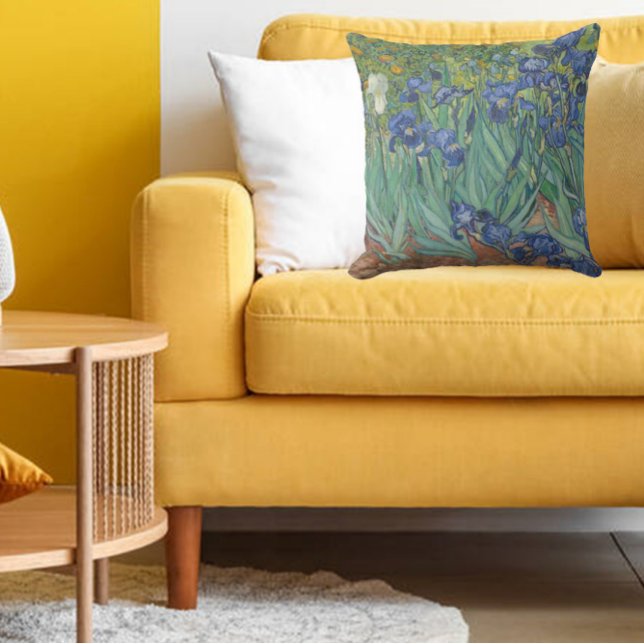 Almofada Van Gogh Vintage Irises (Criador carregado)