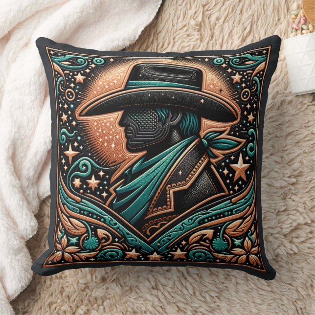 Almofada Vaqueiro de Impressão de Couro Arrefecido Ocidenta (Cobertor)