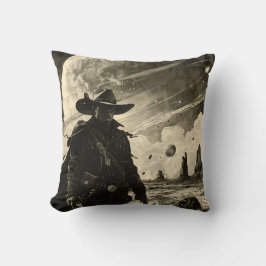 Almofada Vaqueiro espacial em frente ao Planeta Estranho