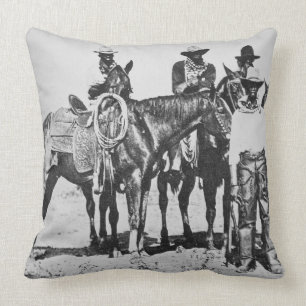 Almofada Vaqueiros pretos em Bonham, Texas, c.1890 (foto de