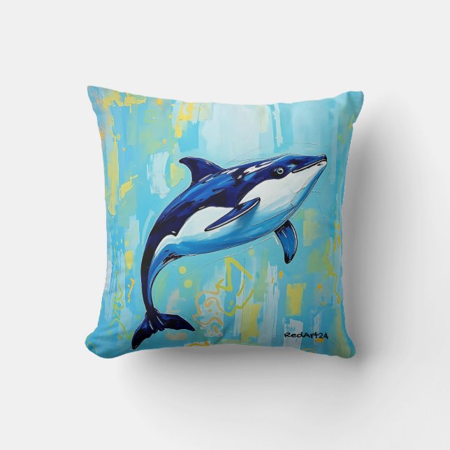 Almofada Vaquita Wall Art – Endangered Marine Porpoise (Frente)