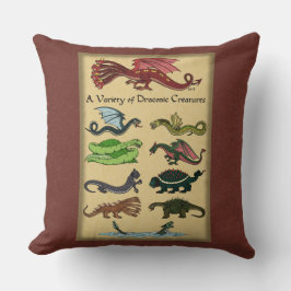 Almofada Variedade de criaturas draconianas