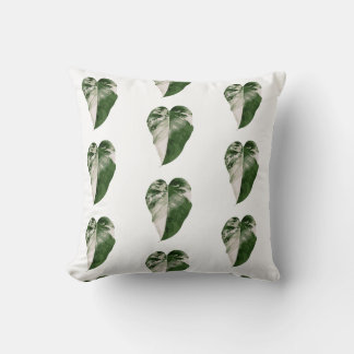 Almofada Variegated Monstera Heart Leaf Pillow