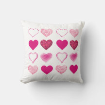 Vários Formatos de Coração em Padrões Uniformes