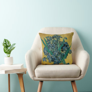 Almofada Vaso com as íris por Vincent van Gogh, arte do