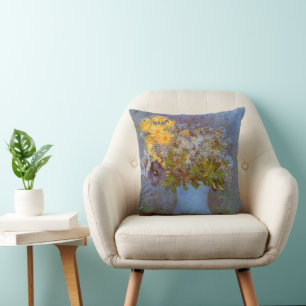 Almofada Vaso com Lilases e Margaridas por Vincent van Gogh