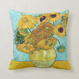 Almofada Vaso com os doze girassóis por Vincent van Gogh