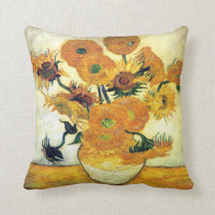Almofada Vaso com os quinze girassóis por Vincent van Gogh