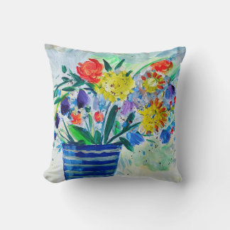Almofada Vaso de flores em estilo impressionista