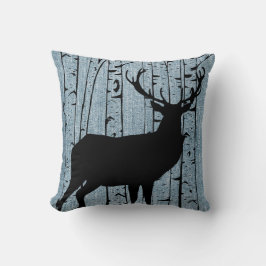Almofada Veado corajoso dos cervos no travesseiro de brim