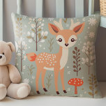 Almofada Veado-Da-Mata, Amigos Florestais, Neutro Em Gênero<br><div class="desc">Apresentando o encantador "Cute Woodland Deer, Forest Amends, Travesseiro Neutro de Gênero da Enfermeira", uma adição lindamente projetada a qualquer viveiro. Apresentando uma ilustração encantadora de um veado cercado por seus amigos da floresta, este travesseiro é renderizado em tons suaves serenos, fazer uma escolha versátil para garotos e meninas. A...</div>