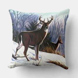 Almofada Veado No Inverno