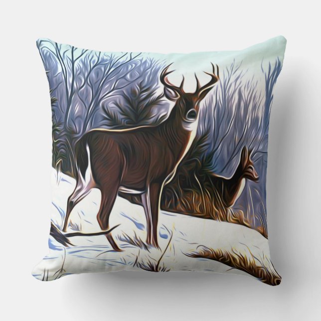 Almofada Veado No Inverno (Frente)