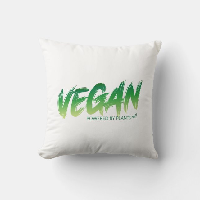 Almofada Vegan - Alimentado por plantas (Frente)