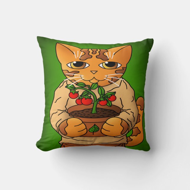 Almofada Vegan Gardener Cat (Frente)