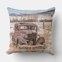 Almofada Veículo Velho Dilapidado, Inverno, Rural, Montanha