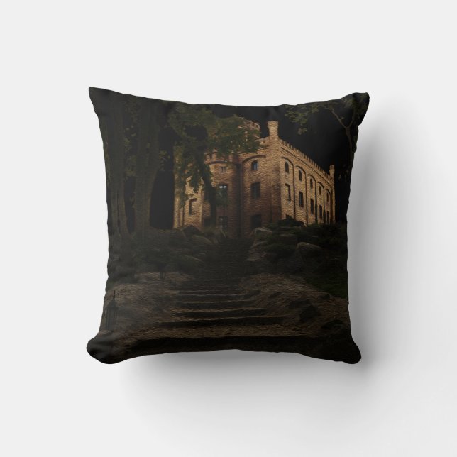 Almofada Velho castelo na floresta (Frente)