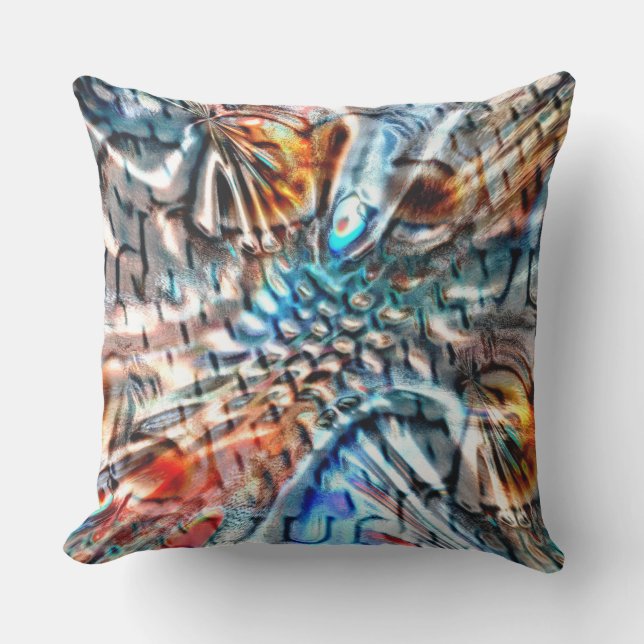 Almofada Veludo ou plumagem cor-de-rosa brilhante (Frente)