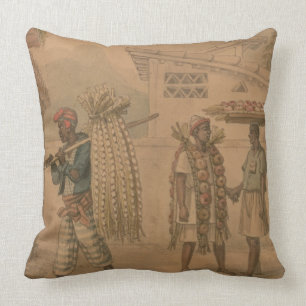 Almofada Vendedores do alho e da cebola, 1826 (w/c no