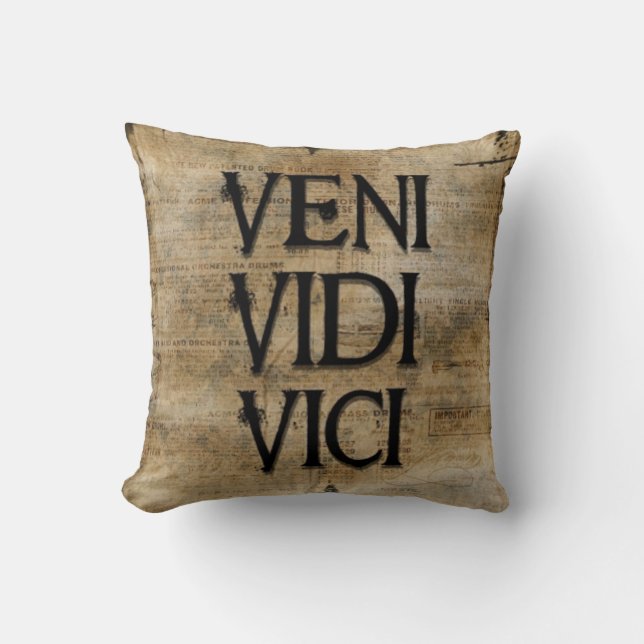 Almofada Veni Vidi Vici por Designs Vetro (Frente)
