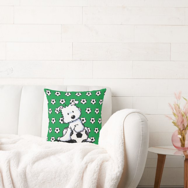 Almofada Ventilador de futebol do KiniArt Westie (Sofá)