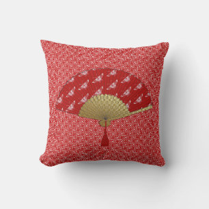 Almofada Ventilador Deco - Borboletas, Vermelho Escuro e Br