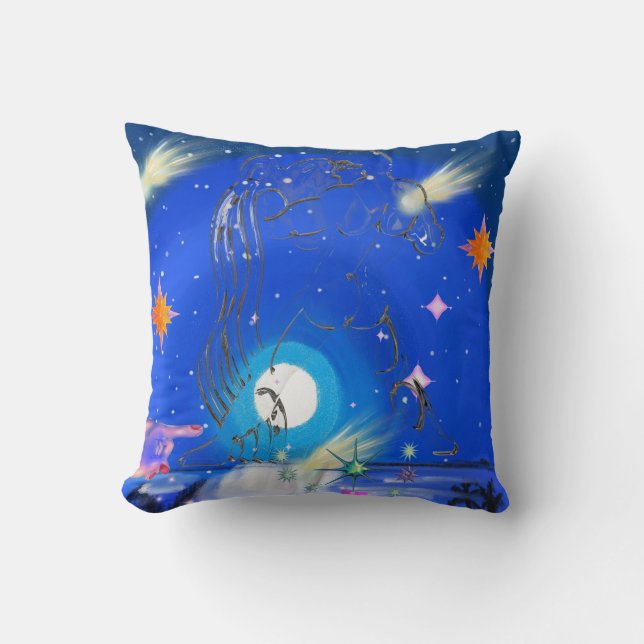 Almofada Vento de Verão da galáxia de Mikitiez aquarius (Frente)