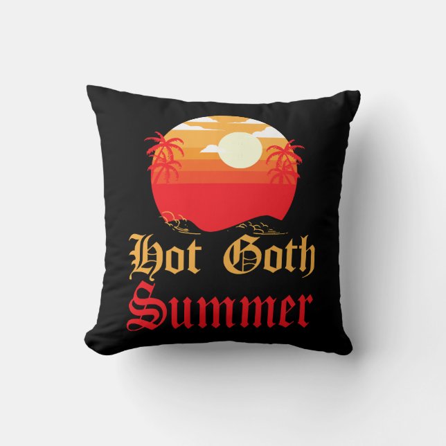 Almofada verão gótico quente (Frente)