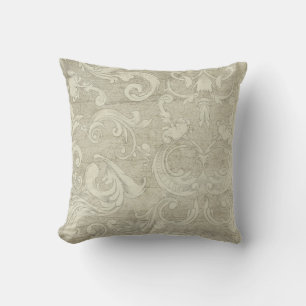 Almofada Verão no Cottage Vintage Damask Wooden Scroll
