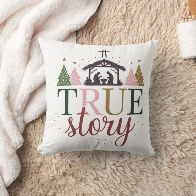 Almofada Verdadeira Bíblia de Natal da História (Cobertor)