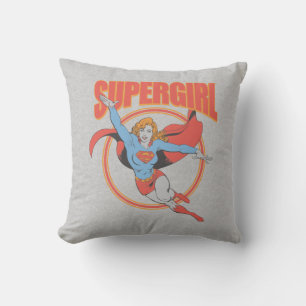 Almofada Verdadeiro Gráfico Voador da Supermenina Vintage