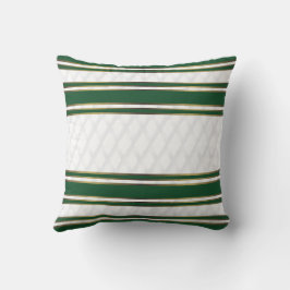 Almofada Verde branco elegante e geométrico Dourado