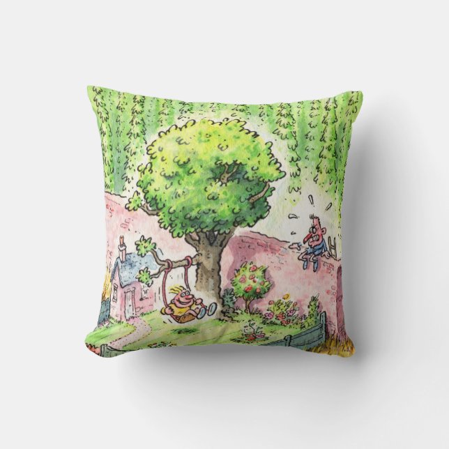 Almofada Verde do coxim do lance do menino do balanço (Frente)