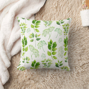 Almofada Verde e padrão orgânico