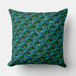 Almofada Verde esmeralda e curvas, de grau soluto niquelada