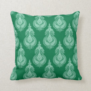 Almofada Verde esmeralda paisley