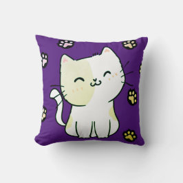 Almofada Verde limão Cat & Paws Travesseiro decorativo